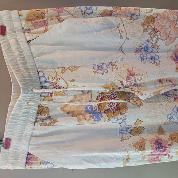House of Harlow 1960 Floral Wide Leg Pants - Cream and Pink - Picture 2 of 5